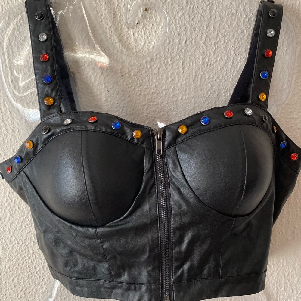 Forever 21 Exclusive Faux Leather Bra